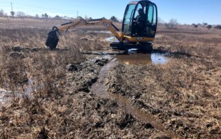 Peat placement. Save the Bay