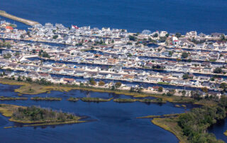 Built up costal communities. Photo by Lauren Owens Lambert